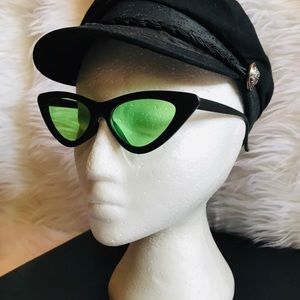 Green lense Cat eye sunglasses